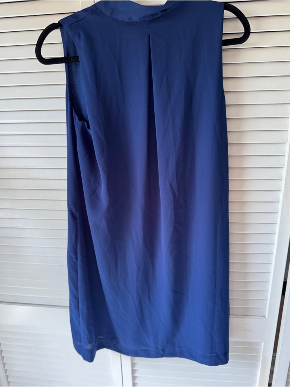 H&M Sleeveless Tie-Neck Mini Dress in Navy Blue - Picture 3 of 4